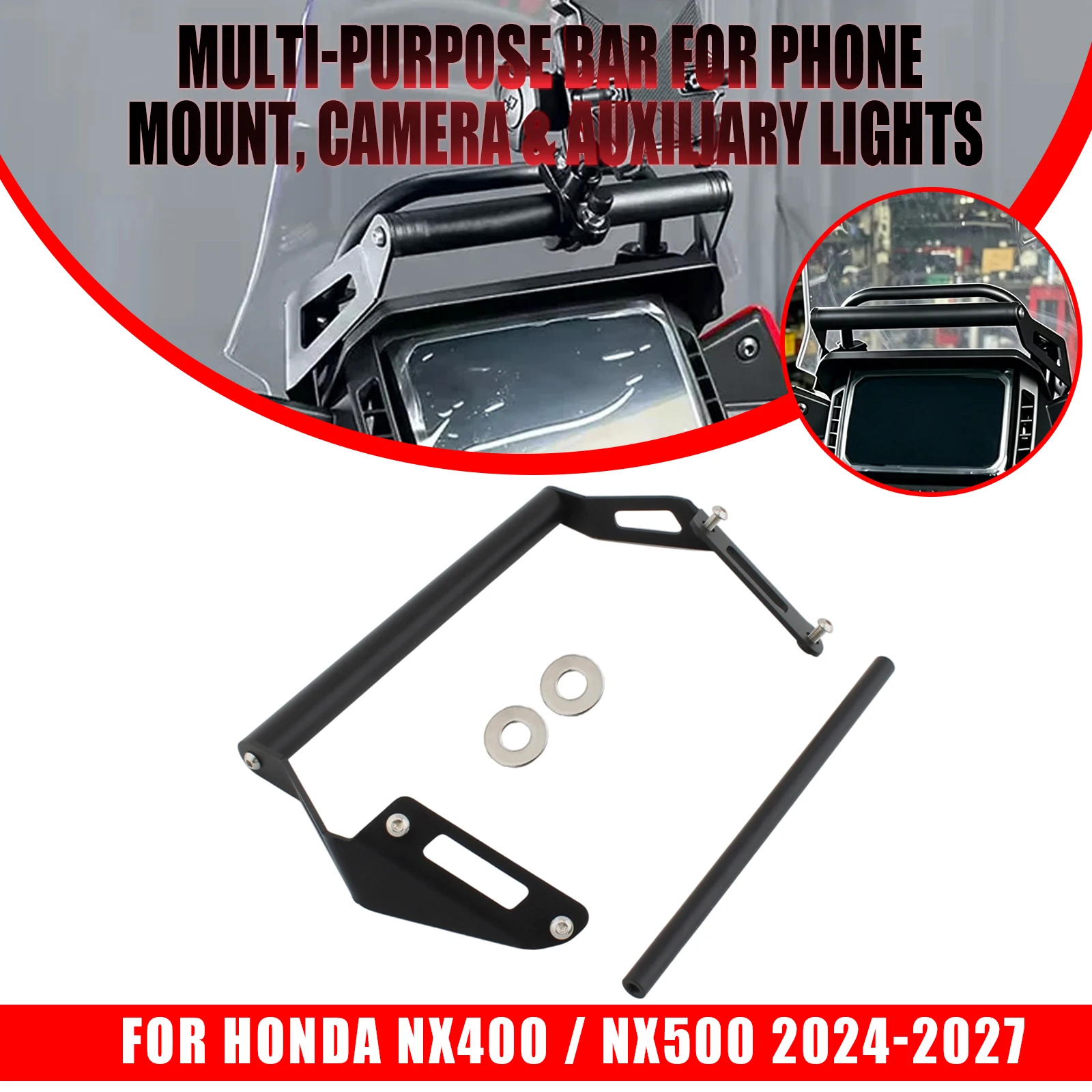 Motorcycle Navigation Bracket Mount Smartphone GPS Mobile Phone Holder For Honda NX400 NX500 2024 2025 2026