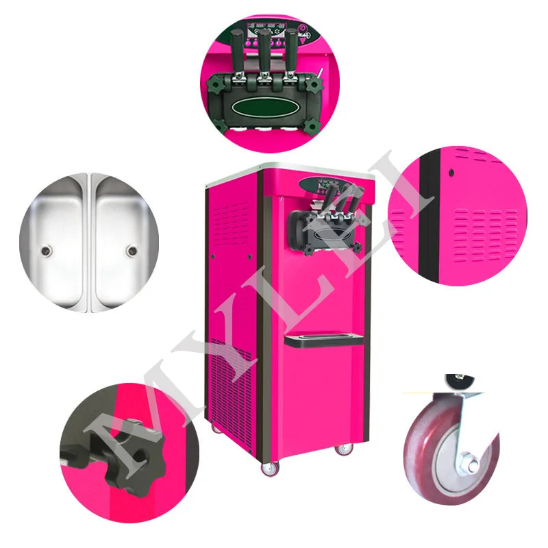 New High Quality Soft Ice Cream Machine with Fruit Milk & Water Options Stainless Long Service Life Factory Price