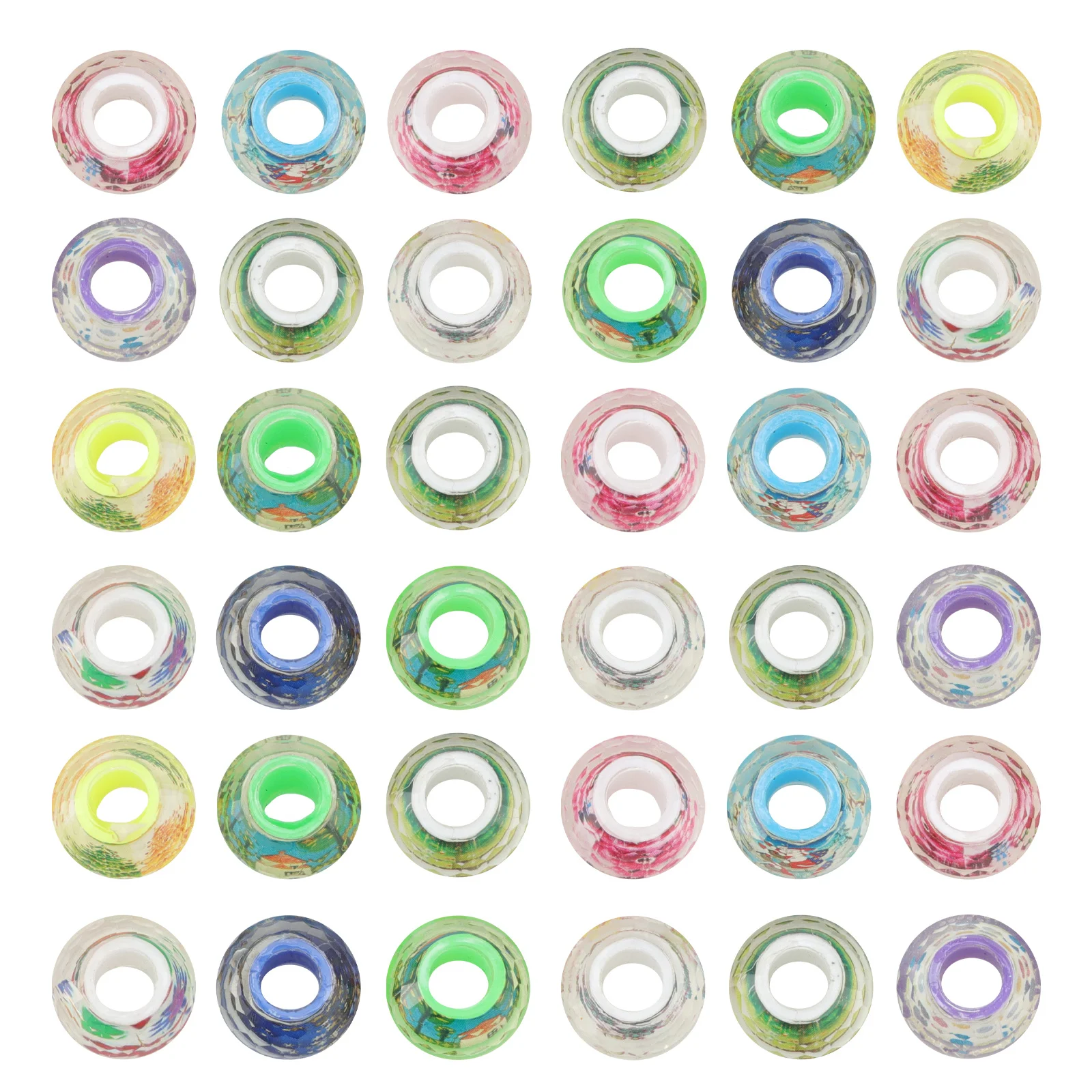 

100Pcs Christmas Spacer Beads DIY Handmade Bracelet Accessories Resin Jewelry Making Kit Christmas Beads Charm
