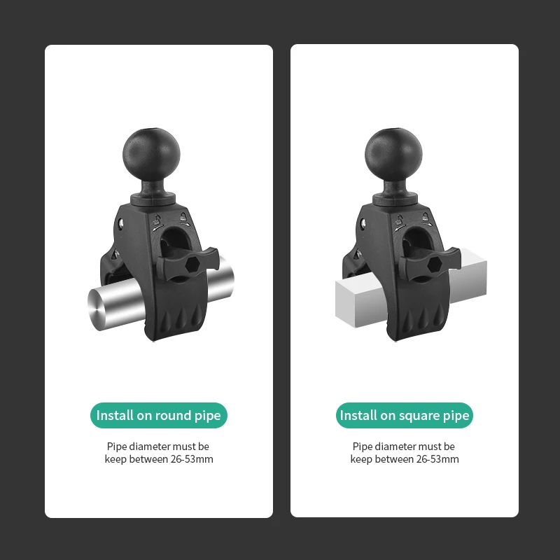 VINmounts Tough Claw Pipe Clamp Mount with 1