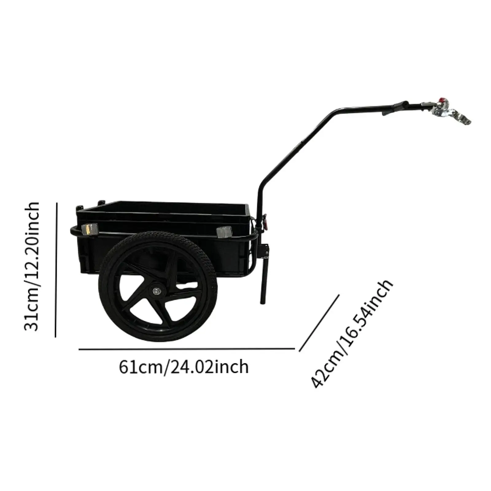 Bike Cargo Trailer Towable Multipurpose Convenient with Wheels Utility Cart