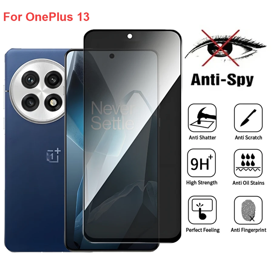 For OnePlus 13 CPH2655Anti Spy Privacy Tempered Glass Screen Protector Compatible For OnePlus13 Full Cover Screen Phone Film