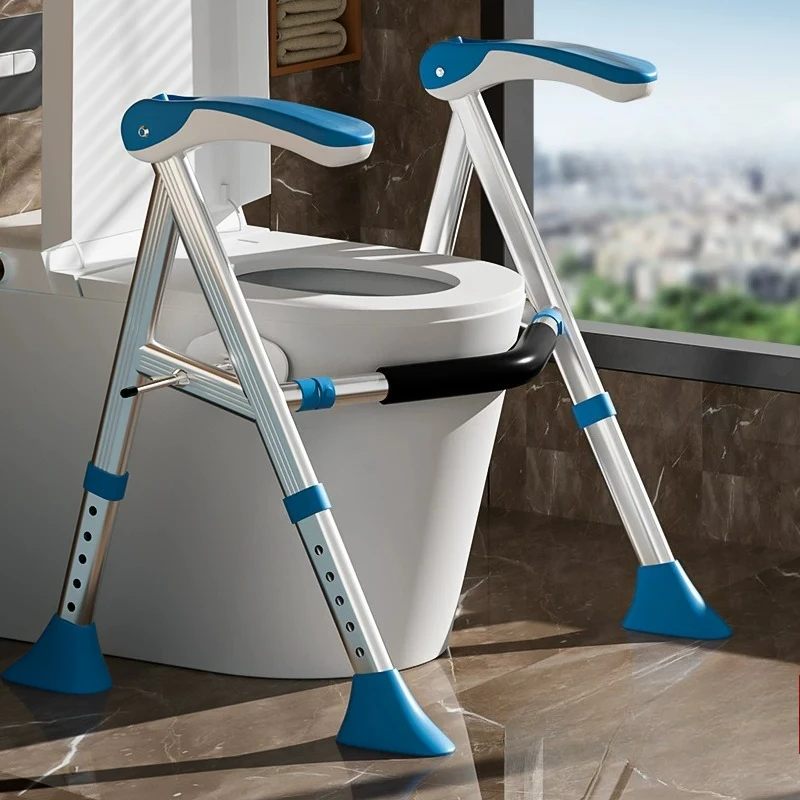 Toilet Seat with Handles for Elderly Portable Toilet Seat Easy Clean Commode Chair Mobility Aids Toilet Handrail Bathroom Helper