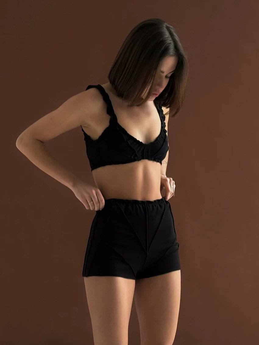 Marthaqiqi Summer Women Pajama Suit Crop Top Sleepwear Tank Top Nightwear Sexy Strap Nightgown Shorts Casual Home Clothes Ladies