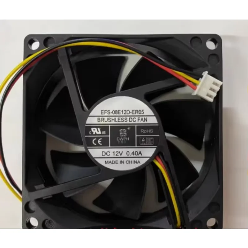 

DWPH EFS-08E12D-ER05 DC 12V 0.40A 80x80x25mm 3-Wire Server Cooling Fan