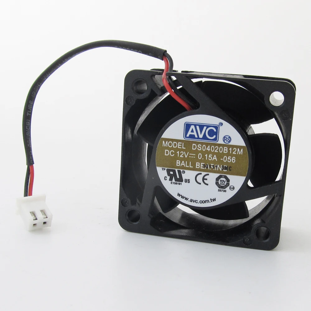 

Для 2 упаковок AVC DS04020B12M 40x40x20 мм 4020 DC 12 В 0,15 А 2-контактный разъем Охлаждающий вентилятор постоянного тока -