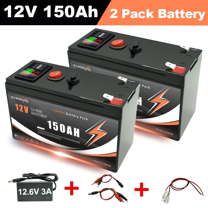 

Heavy-Duty LiFePO4 Battery 12V 150Ah Battery,Engineered for Ups,Solar Battery Trolling Motors,RVs,and Solar Setups