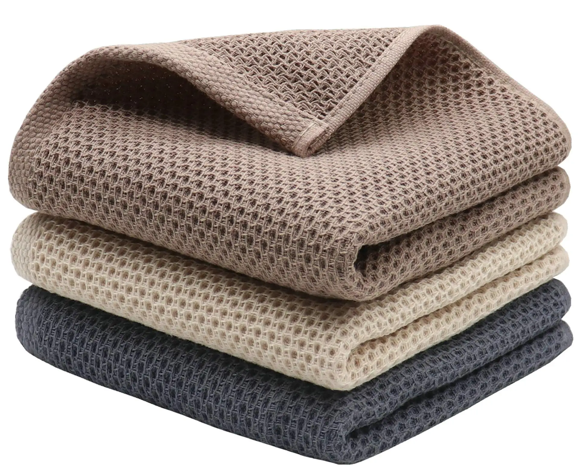 

Cotton Hand Face Head Towel Waffle Weave Kitchen Tea Towel Dish Towels, Soft and Absorbent Bath Guest Gym Towel