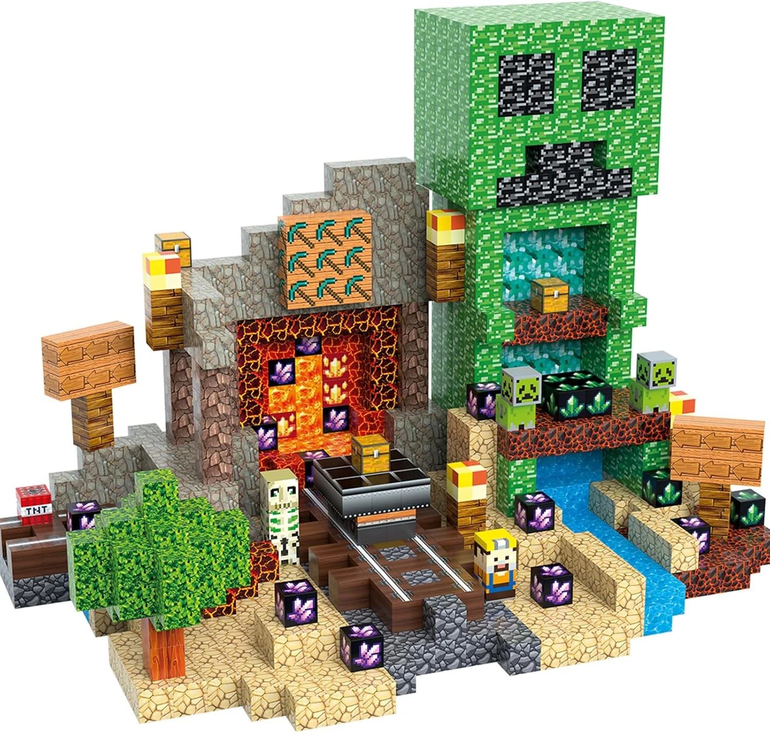 10-500개 신형 자석 블록 월드 큐브 마그넷 월드 세트 어린이 DIY 모델 어린이 STEM 최고의 몬테소리 감각 장난감