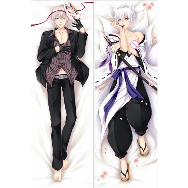 Anime Handsome Man Zhang qiling Demon Fox Dakimakura Pillow Cover Animal Characters Long Life Size Hugging Body Pillowcase