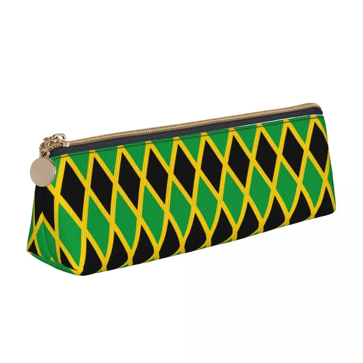 Vintage Jamaica Retro Pencil Case Travel Cool PU Leather Pencil Box Child Kawaii Big School Pencil Cases Stationery Organizer