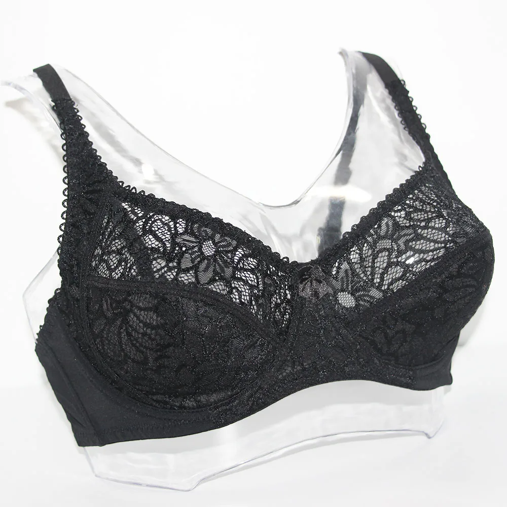 Soutien-gorge en dentelle pour femmes, Bralette respirante à armatures, broderie soyeuse au toucher, BH Top B C D DD E F