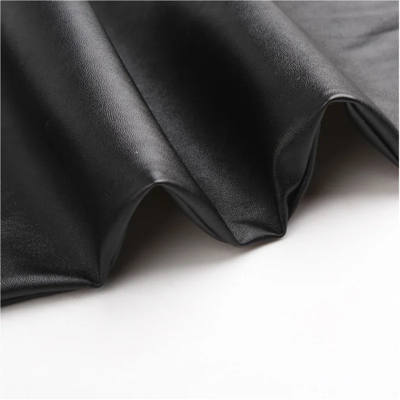 #2210 2023 Summer Waterproof Loose Stretch PU Faux Leather Pants Men Straight Fashion Thin Leather Trousers Men Black Plus Size
