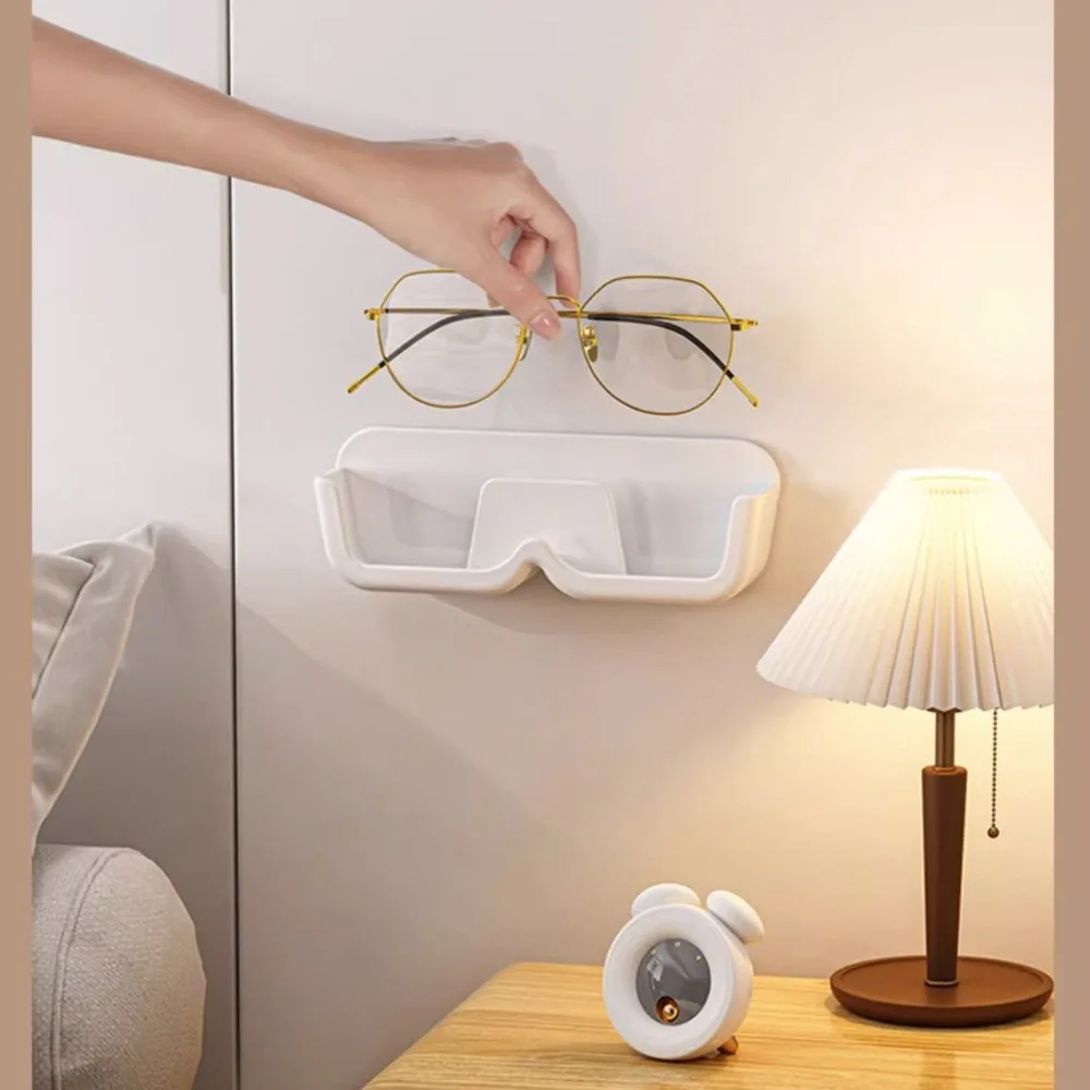 Punch-free Sun-glasses Display Holder Wall Mounted Wardrobe Decoration Glasses Storage Rack Portable Home Tidying