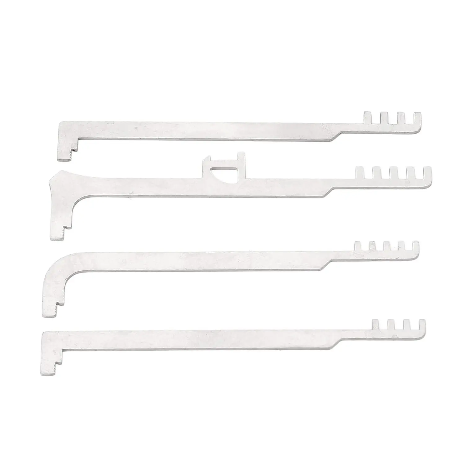 4pcs Set Stainless Steel Comb Lock Picks Metal Teeth Tools Firefighting Repair Pick Combs Handyman Comb Picks Tool Set