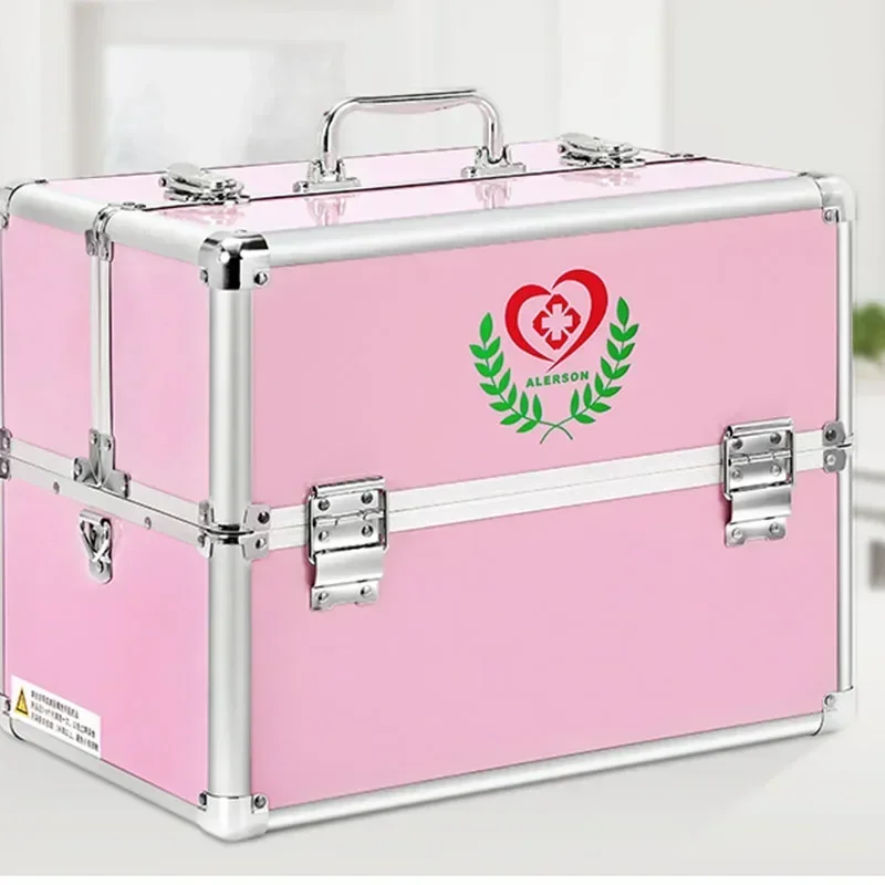 Medicine Box Office Household Standing Aluminum Alloy Medical Box First Aid Kit Storage Box Family First Aid Kit