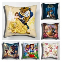 Beauty and the Beast Throw Pillow Covers Decorative Decoration Living Room Pillowcase 40x40 Home Decor Car Sofa Cover Pillows