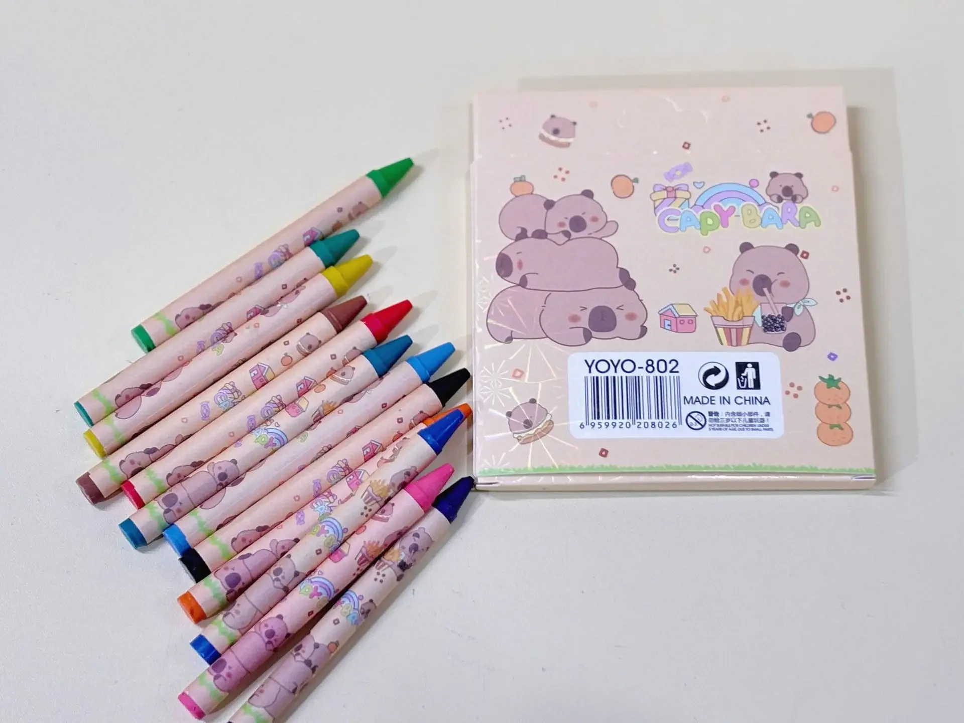 12/36pcs Crayons 12 Colors Cartoon Capybara Crayon Colored Draw Pencil Painting Pen Graffiti Kid Party Birthday Gift