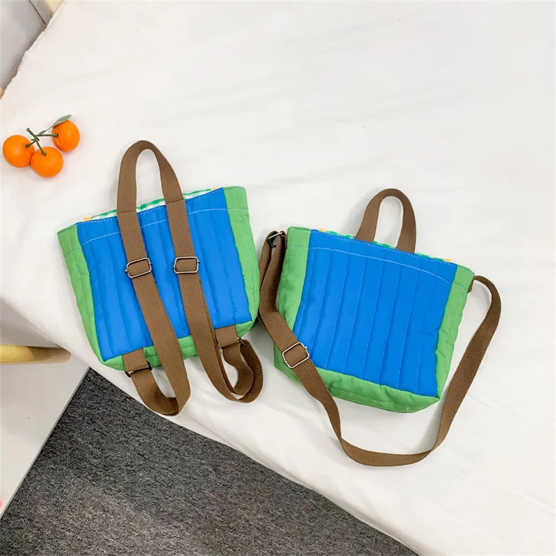 Kindertassen Voor Meisjes En Jongens Koreaanse Stijl Nieuwe Modieuze Patchwork Kids Kleuterschool Kleine Schooltas Casual Eenvoudige Rugzakken