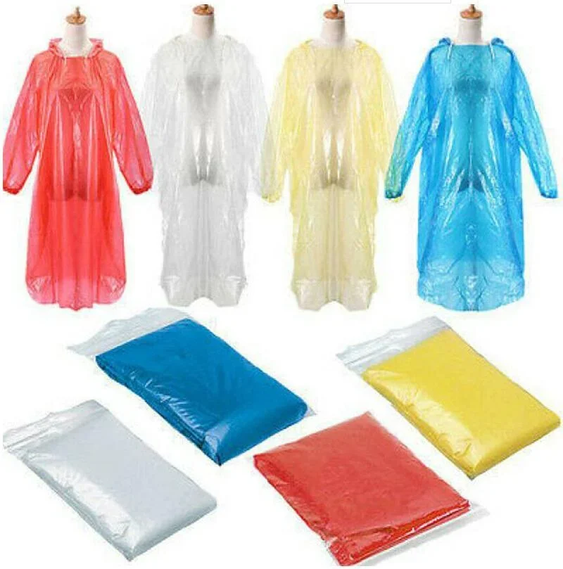 1PC Motorcycle Raincoat Disposable Adult Emergency Waterproof Rain Travel Hiking Camping Hood Impermeable Raincoat Rain Suit