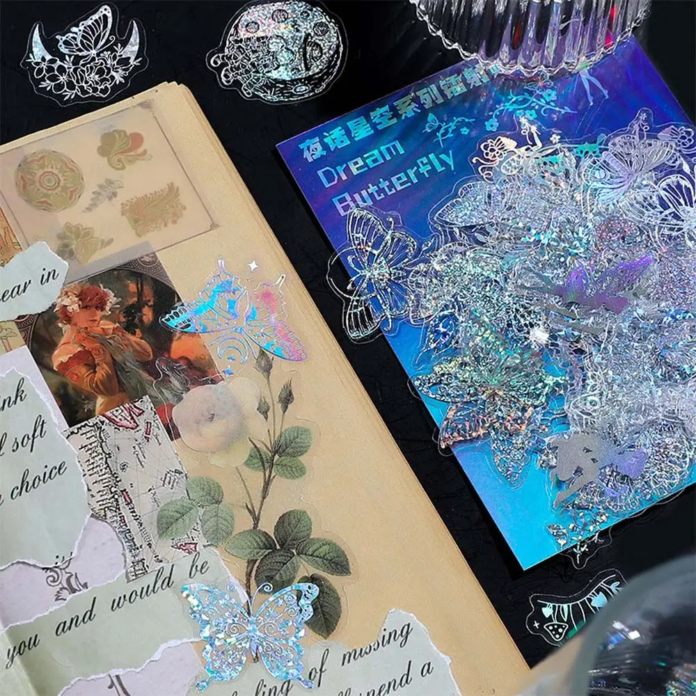 Colorful Stars School Supplies Decorative Scrapbooking Hand Account Sticker Book Stickers Laser Sticker Stationery Stickers