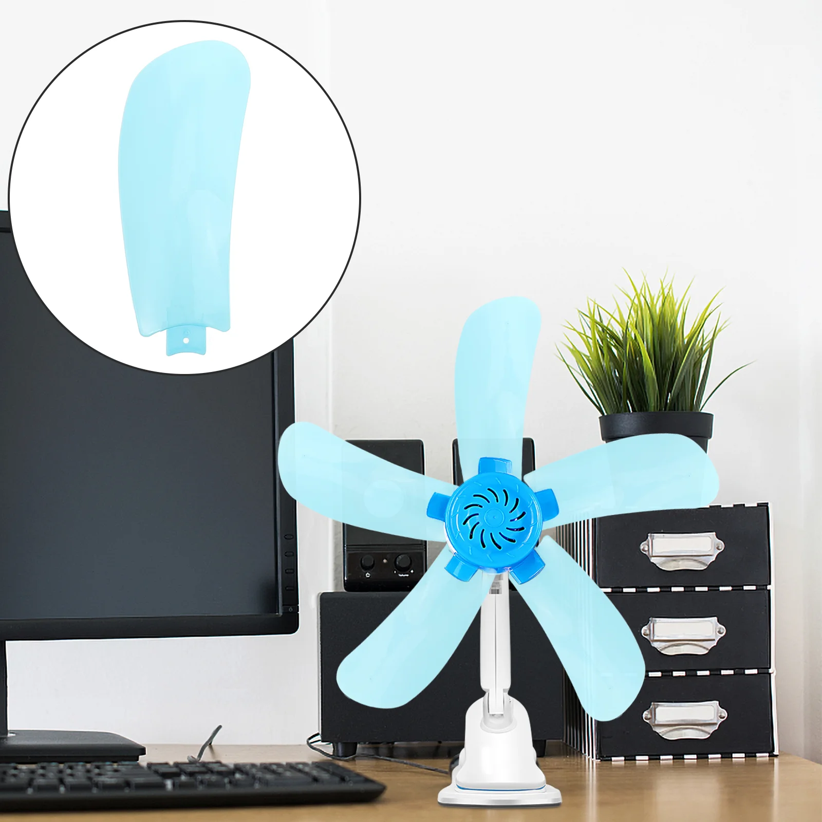 5 Pcs Standing Pedestal Fan Leaf Small Blades Standing Pedestal Replacement Plastic Electric Leaves for Leaf Ceiling