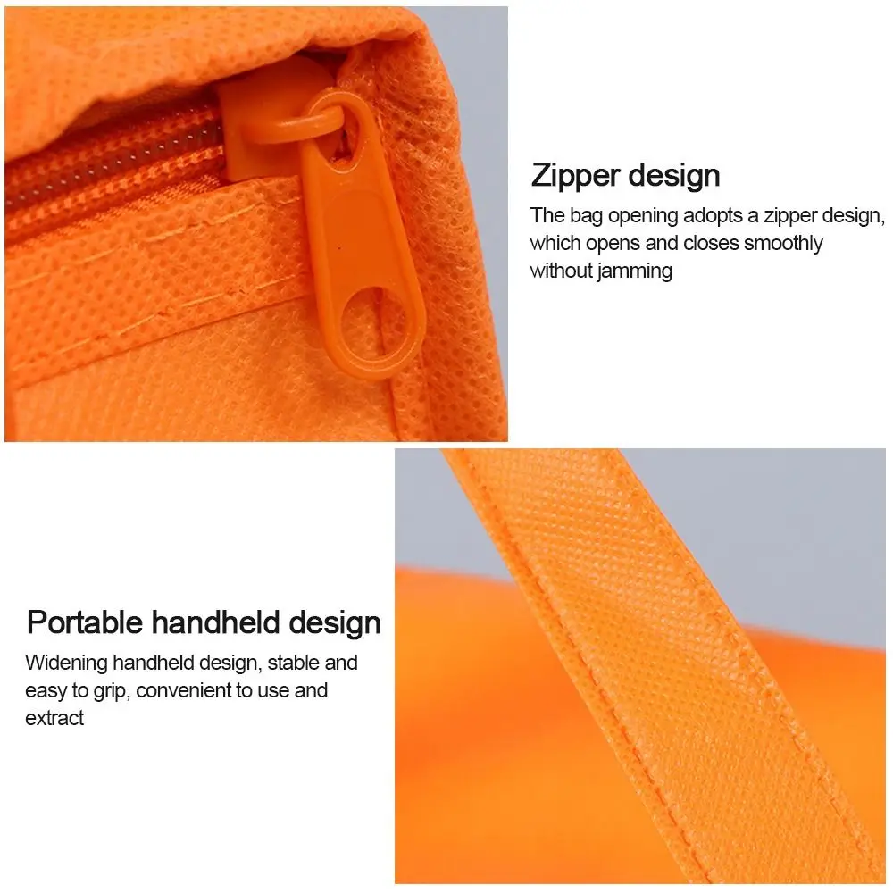 New Portable Insulated Thermal Cooler Bag Tin Foil Solid Color Drink Storage Zip Chilled Bags Outdoor Camping Picnic