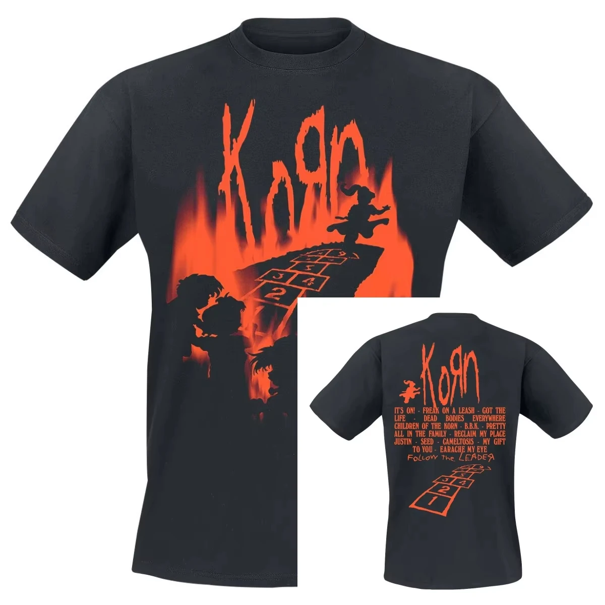 New Korn Graphic Cotton Band Shirt Unisex Summer Short Sleeve Fashion Brand Oversized Unisex Cotton Y2k Short hot product Trendy