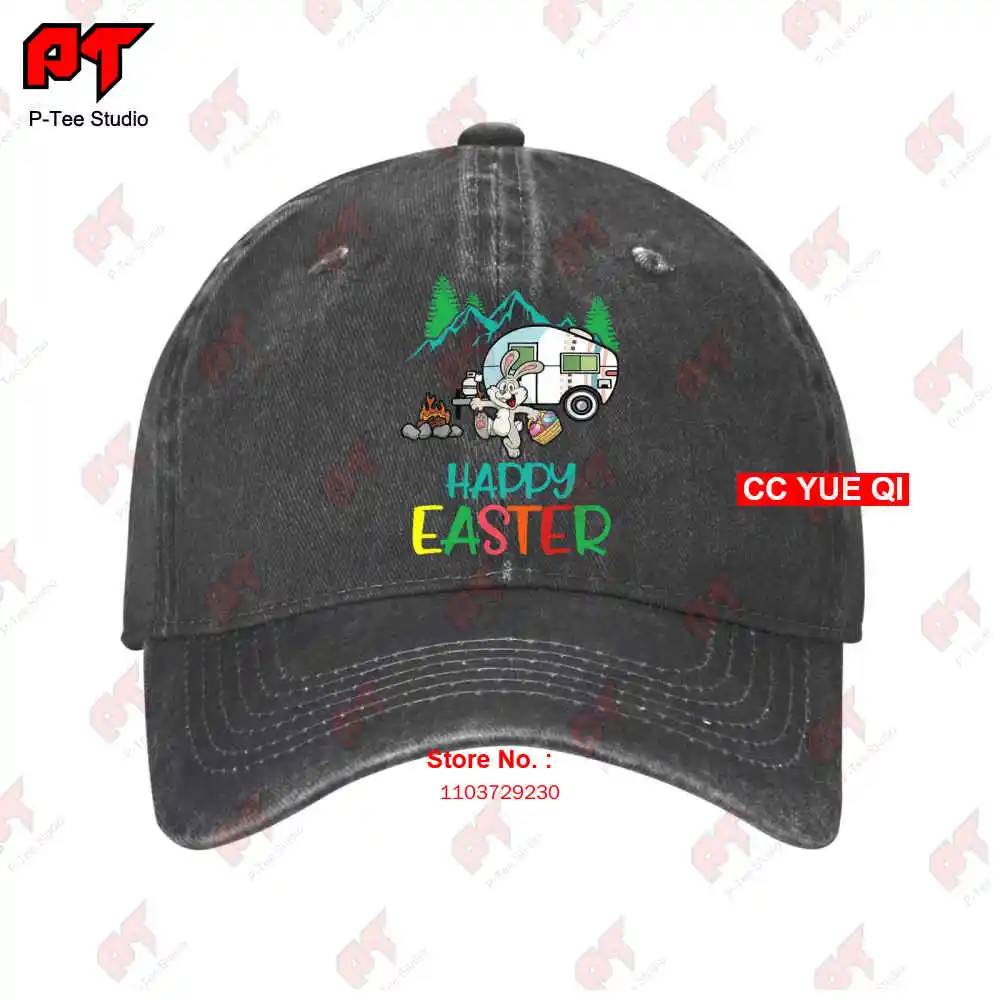 

Camping Happy Easter Day Bunny Eggs Baseball Caps Truck Cap QITV