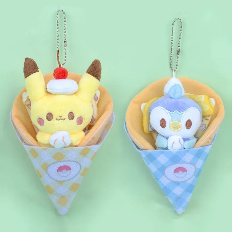 Pokemon Pikachu Piplup Pluche Speelgoed Anime Plushie Poppen Sleutelhanger Pokémon 18Cm Kawaii Rugzak Hanger Kerstcadeau Voor Kinderen