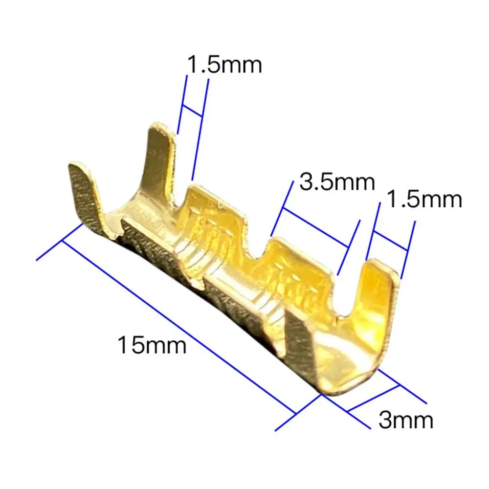 50/100/200Pcs 453 U-Shaped 0.3-1.5mm2 Wiring Tab Cold Terminal Connectors Gold Color Cold Inserts Teeth Fascia Terminal Line