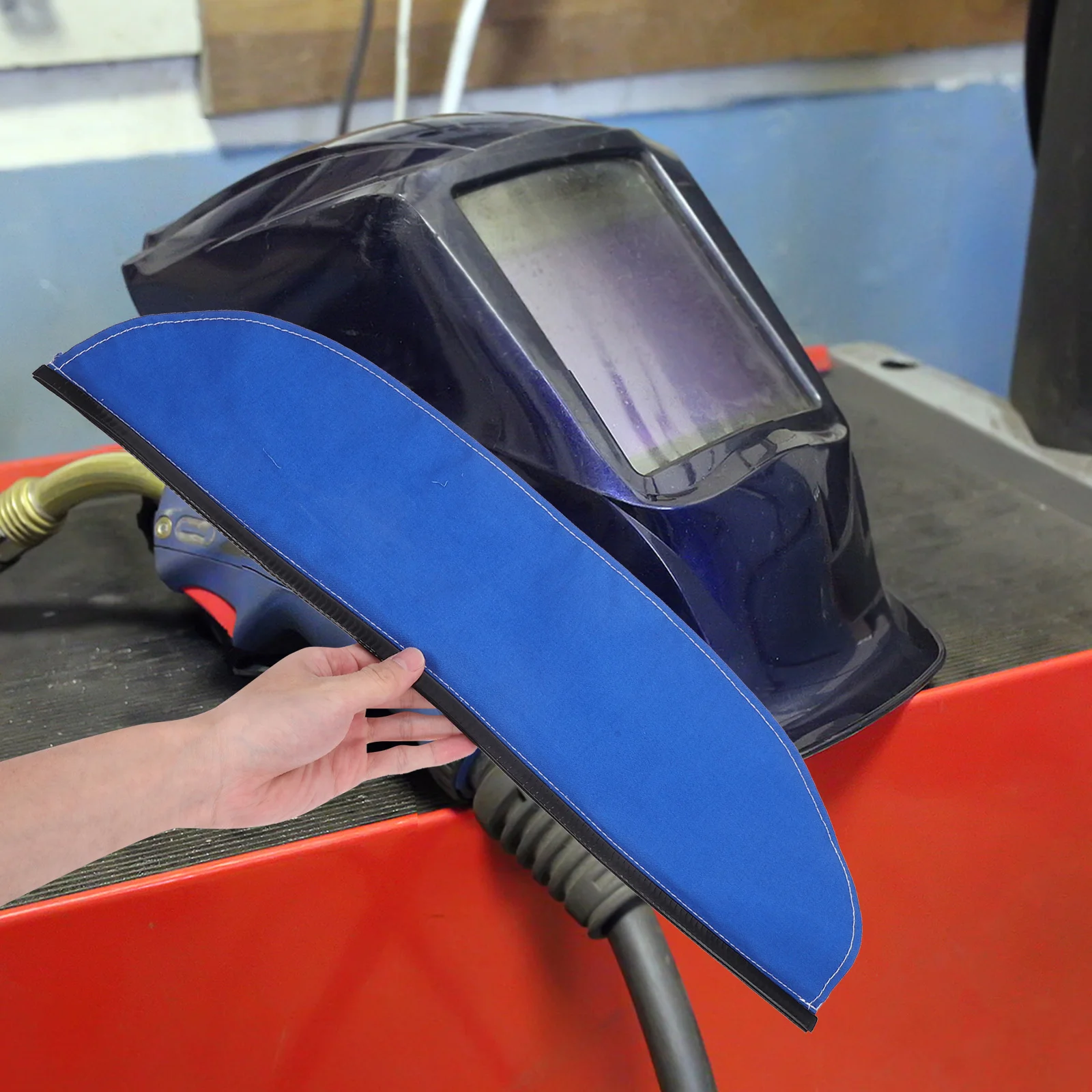 溶接ネックガード ヘルメットにユニバーサルフィット フルカバー 耐熱保護布 安全産業用労働