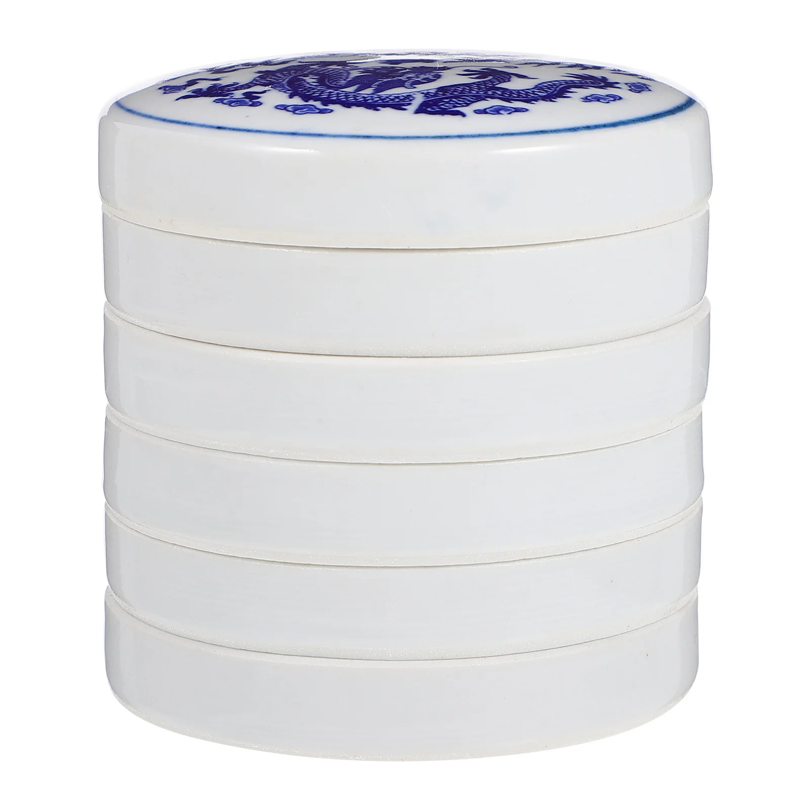 

1Set Five-Layer Ceramic Palette Stackable Durable Round Paint Mixing Tray Watercolor Pigment Tray for Painting Artists