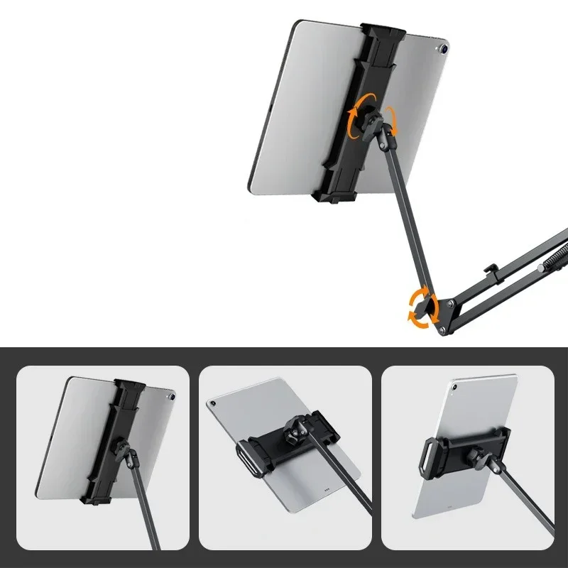 

Tablet Stand 360° Rotating Bed Desktop Phone Mount with Aluminum Arm for iPad Pro Air Mini 4~11 Xiaomi Lenovo Samsung Tab Holder