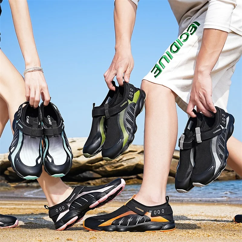 CAMSSOO-Sapatos Aqua respiráveis para homens e mulheres, sapatos de água antiderrapantes, tênis de caminhada e esportes vadeando, secagem rápida, trekking e pesca