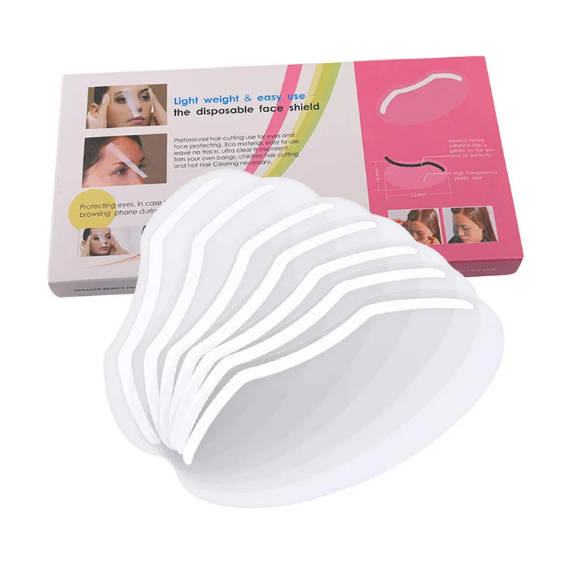 

100/200/300PcsBarber Shop Eye Protection Makeup Shower Face Shields Visors Disposable Masks HairSalon Accessories Tools