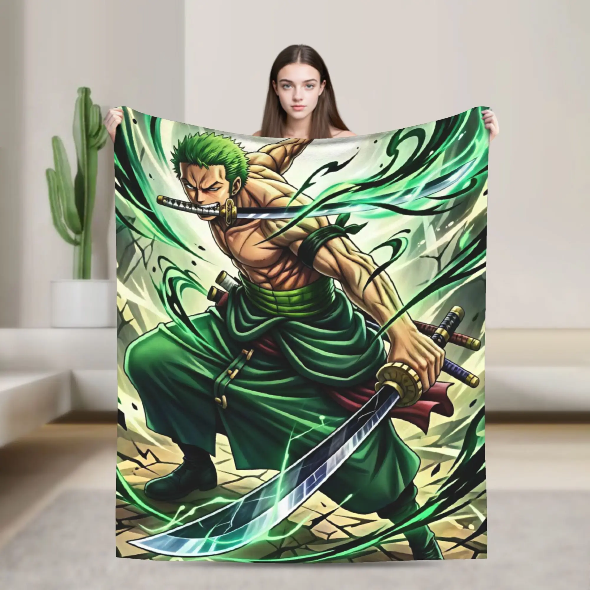 Zoros Wind Blade Break Ground Flannel Blanket Autumn  Warm Soft Throw Blanket for Boy Girl Couch Bed Print Bedspread Bed Cover