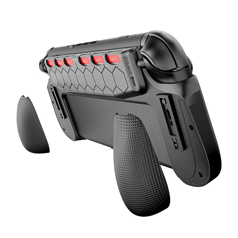 Ergonomically Designed TPU Handle STK-S2B02 For Nintendo Switch 2 Console With Game Cartridge And Extra Grip Pad