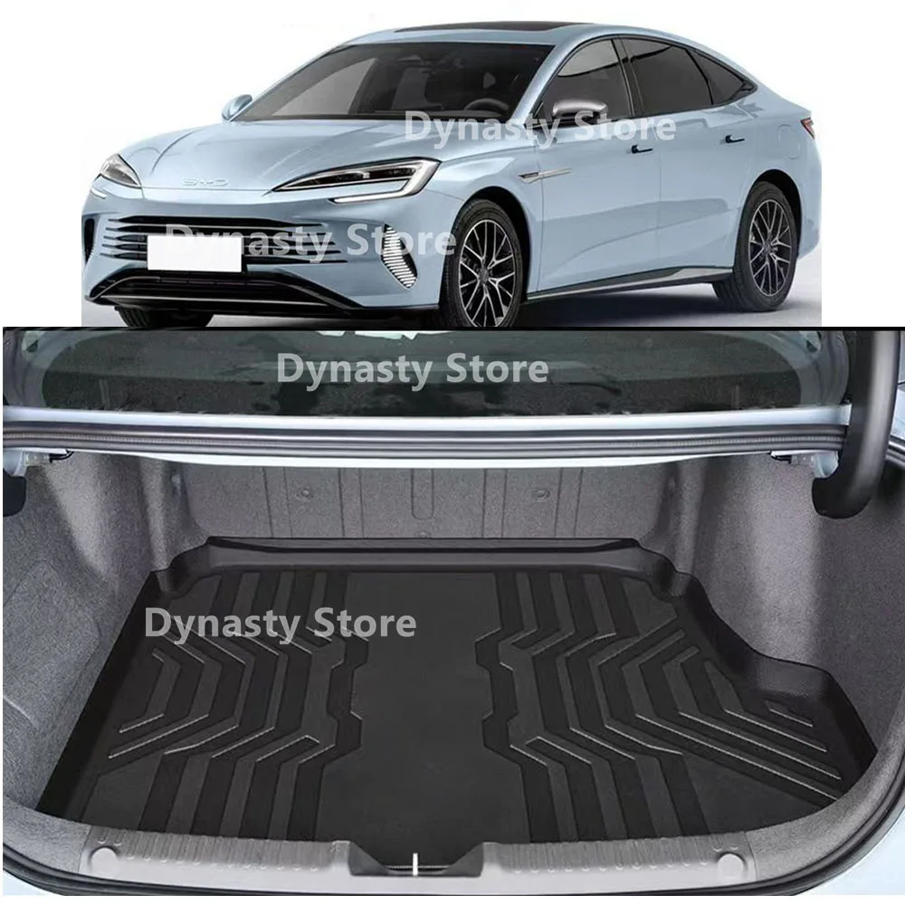 

Car Trunk Mats For BYD SEAL DMI 2023 2024 Waterproof Rear Backrest Protection Cushion TPE Trunk Tray Floor Mat