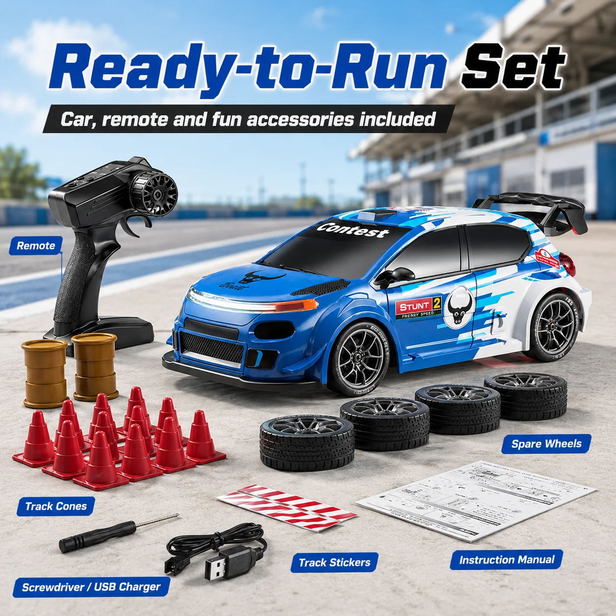 Carro RC 4x4 de Alta Velocidad - Rc Drift Car 1 24 Scale 4Wd avaliação e preço
