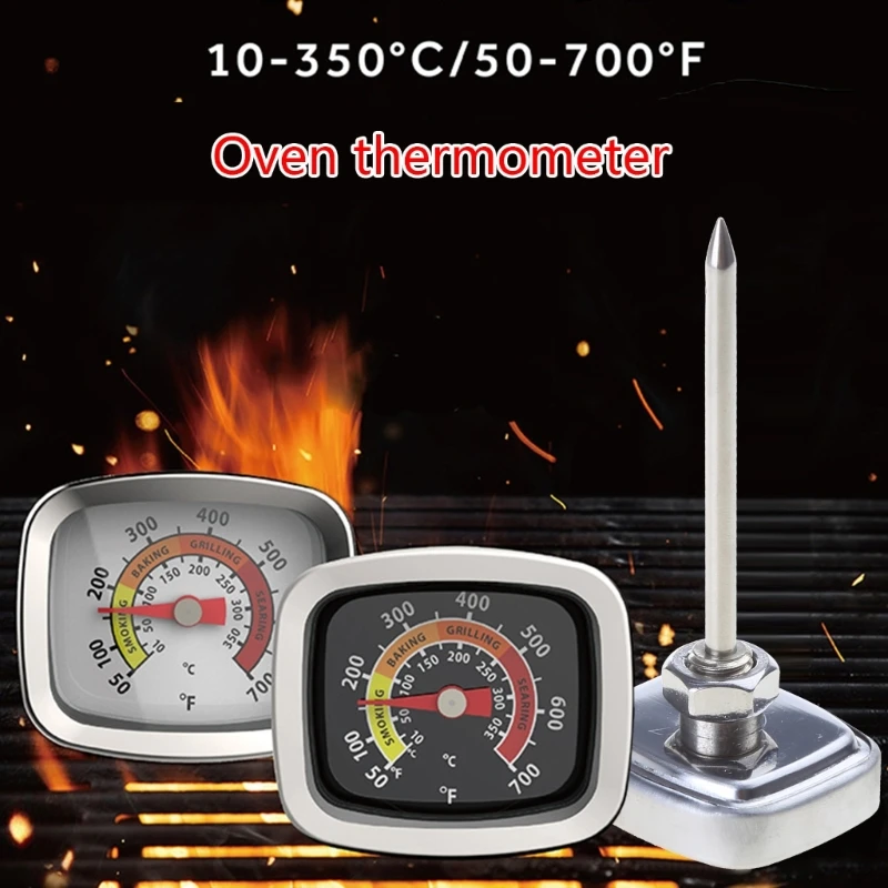 Thermometer Stainless Steel Cooking Food Thermometer for Smoker BBQ Dropship