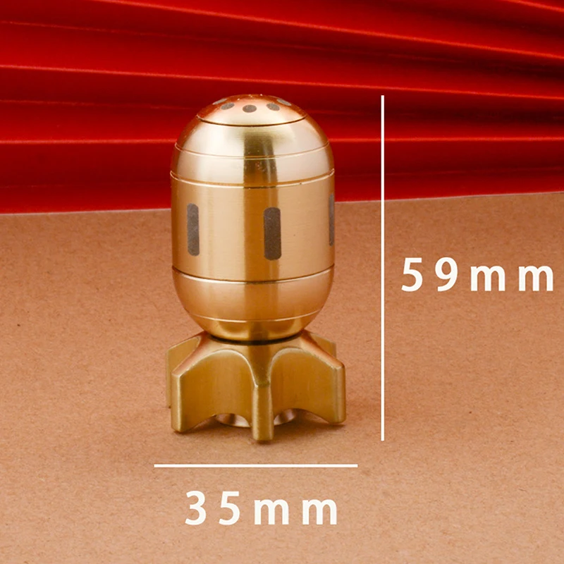 Solid Fish Bullet Stress Relief Rotating Finger Top Office Desktop Ornament Figurines Children DIY Toy Gifts