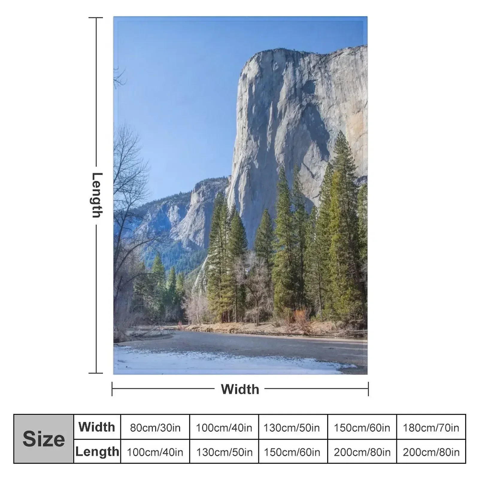 Yosemite, El Capitan Throw Blanket couch cozy soft plush fuzzy picnic outdoor blanket
