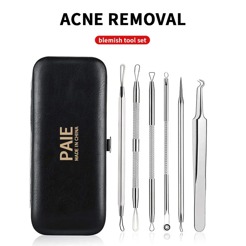 Blackhead Remover Tool Comedones Extractor Acne Removal Kit for Blemish Whitehead Popping 5 Pcs Zit Removing for Nose Face Tools