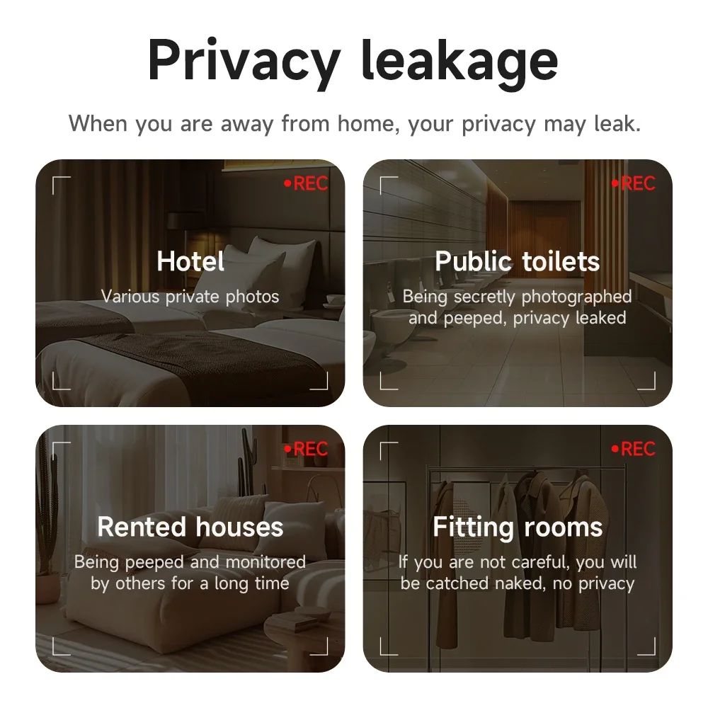 Xiaomi Camera Detector for Anti Candid Security Protection Mini Pinhole Hidden Camera Len Detect Gadget Hotel Peeping Detector