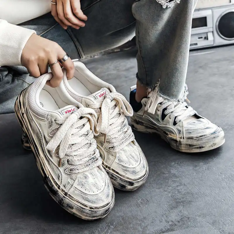 Мужские классические ботинки из экокожи с завязками, высокие кроссовки, мужская обувь Vip Link, спортивная обувь высокого класса, приятная обувь для укладки