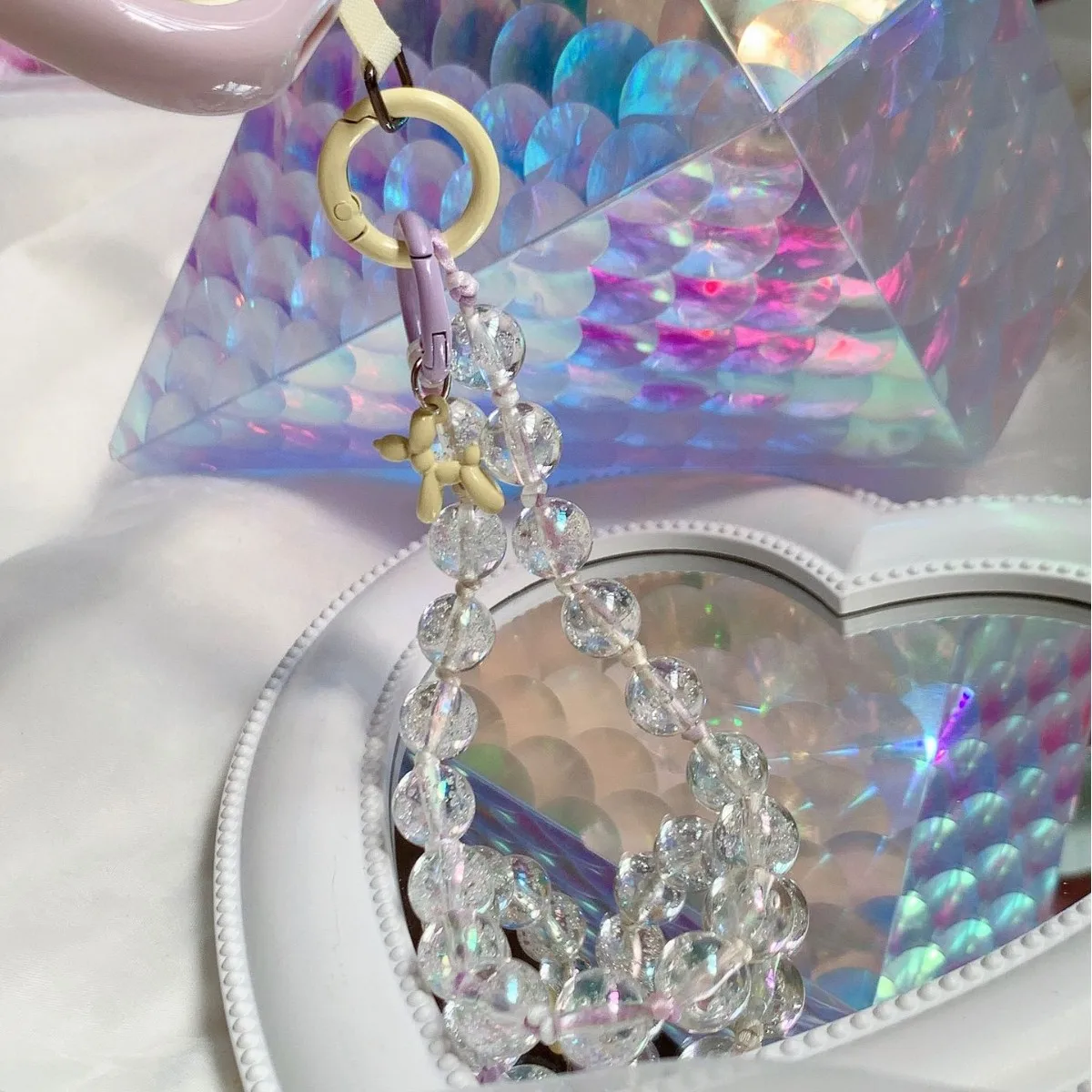 جديد الهاتف المحمول الحبل فقاعة حبة مفتاح سلسلة هواتف محمولة مكافحة خسر بالون الكلب سماعة قلادة حقيبة معلقة المفاتيح قلادة #3