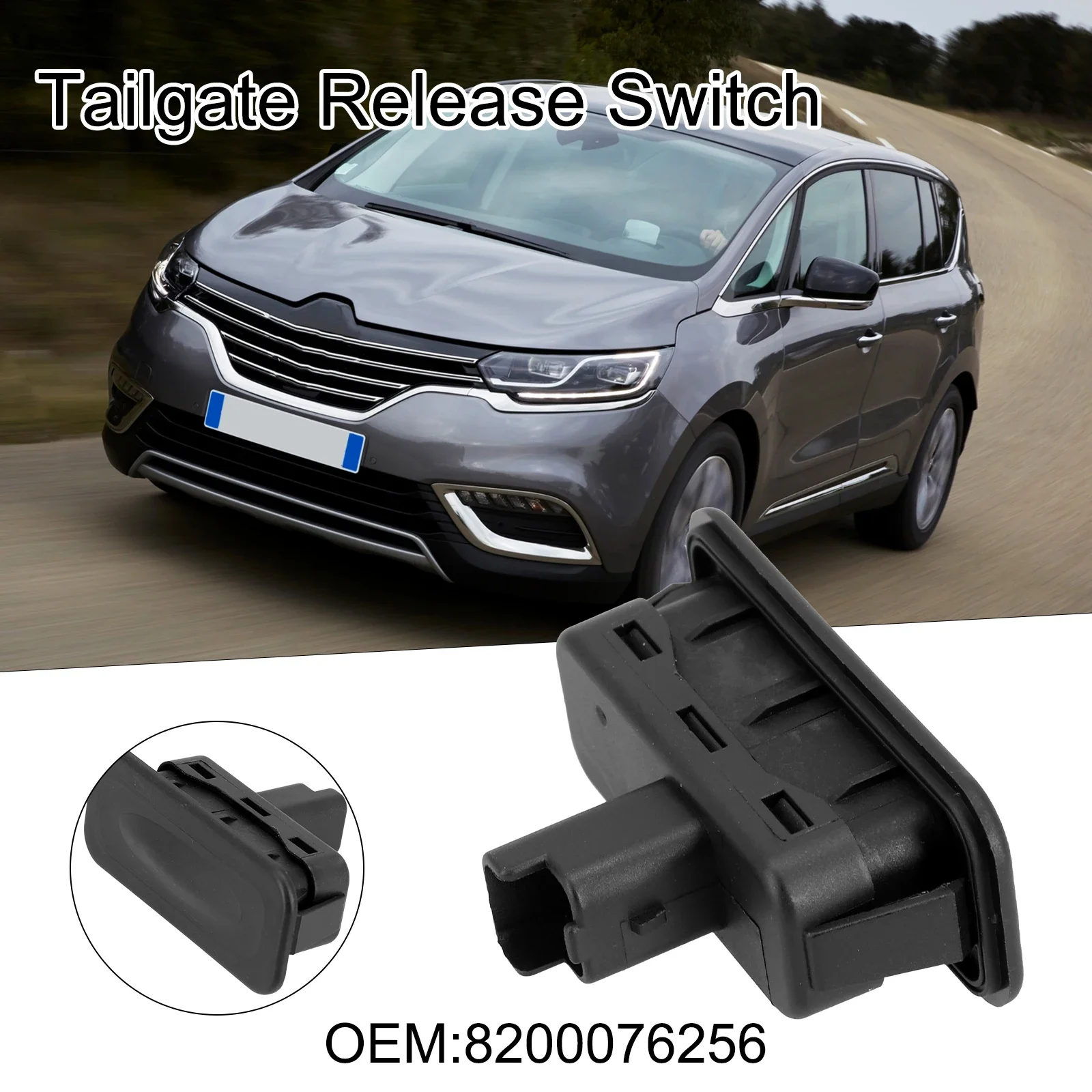 Electric Opening And Closing Switch For Vehicle 12 V 2 Pins 8200076256 Car Accessories Black Megane MK2 MK3 2 Pins