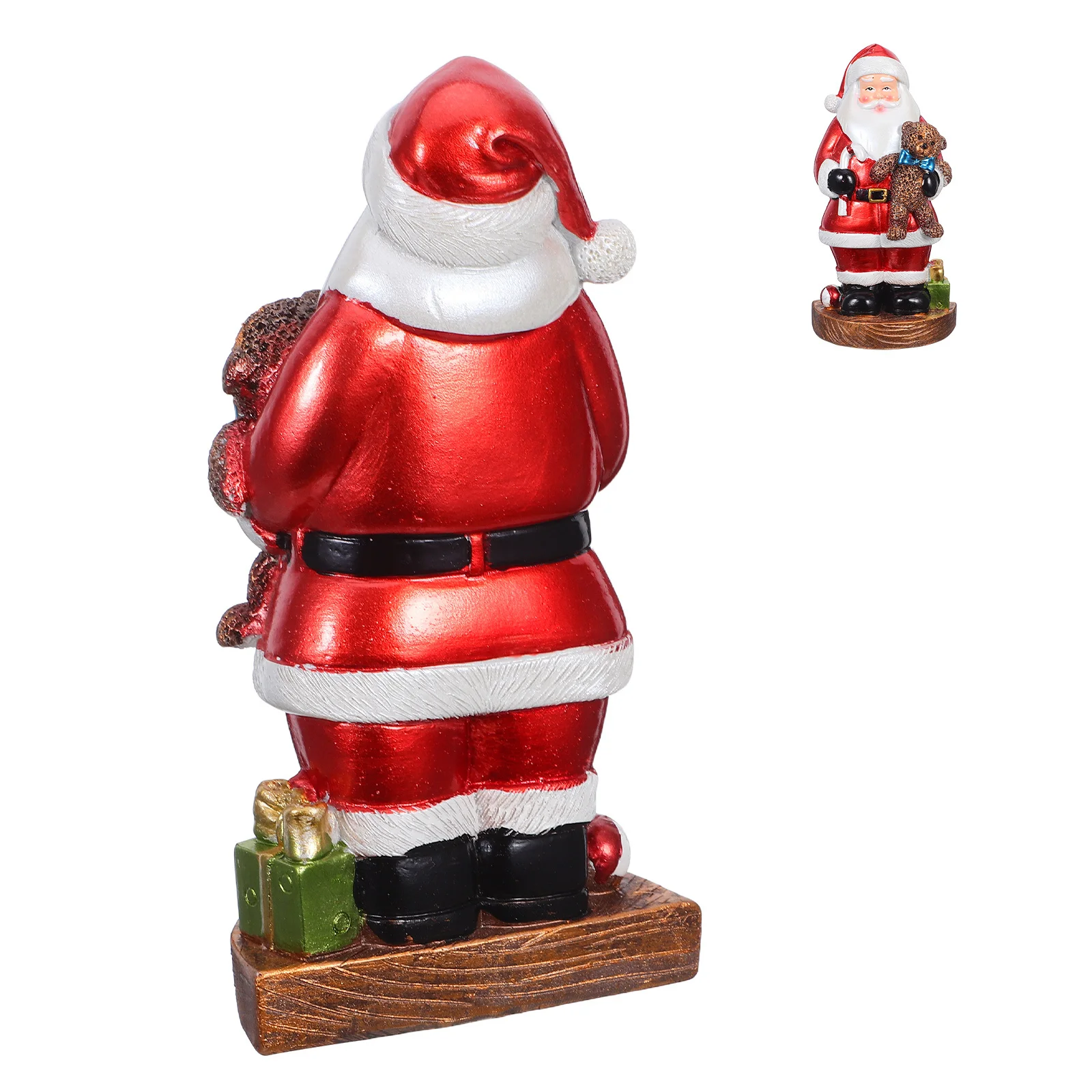

Christmas Resin Santa Claus Home Decor for Fireplace - Compact Holiday Tabletop Ornament with Charming Design and Long-Lasting