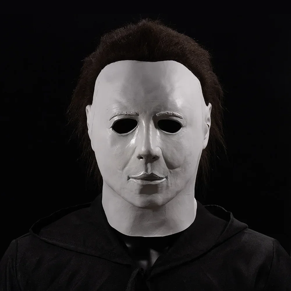 Michael myers máscara cosplay horror sangrento assassino demônio capacete de látex assustador halloween carnaval traje festa adereços para homens adultos